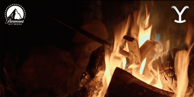 A Poster For Paramount Network Shows A Fire GIF
