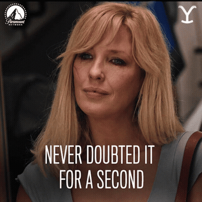 A Poster For Paramount Network Shows A Woman With Blonde Hair GIF
