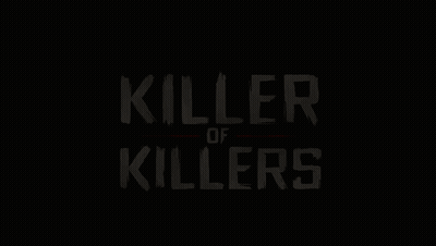 A Poster For Predator Killer Of Killers Shows A Black Background GIF