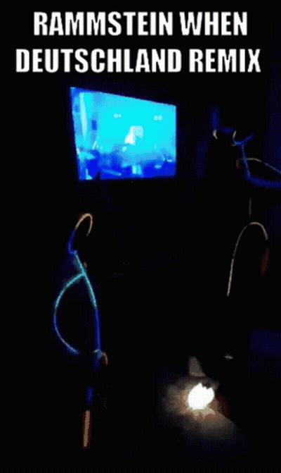 A Poster For Rammstein When Deutschland Remix With Glowing Stick Figures GIF