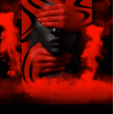 a poster for rdx entertainment shows a man covering his face with his hands