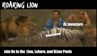 A Poster For Roaring Lion With A Zebra And A Man GIF