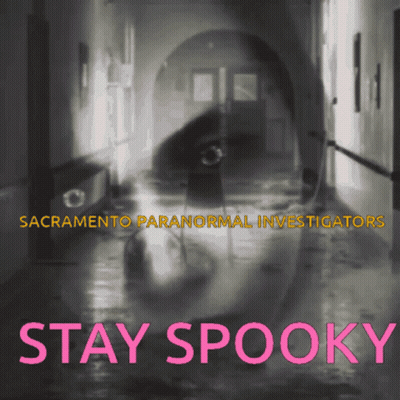 A Poster For Sacramento Paranormal Investigators Shows A Ghost GIF