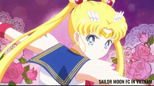 A Poster For Sailor Moon Fc In Vietnam With A Girl In A Sailor Suit GIF