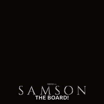 A Poster For Samson The Board Shows A Man Fighting Another Man GIF