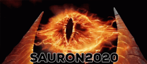A Poster For Sauron2020 With A Fire Eye GIF