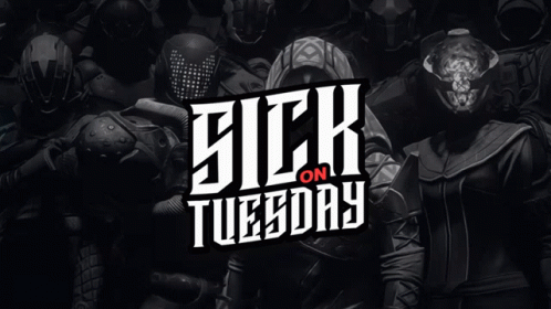 A Poster For Sick On Tuesday Shows A Group Of People GIF