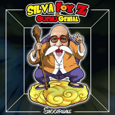 A Poster For Silva Fox And Cuchu Genial Shows A Bald Man With A Cane GIF