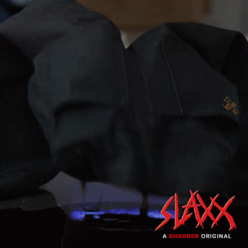 A Poster For Slaxx A Shudder Original GIF