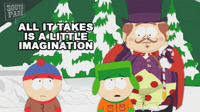 A Poster For South Park Shows A Man In A Top Hat GIF