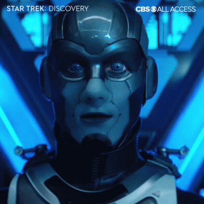 A Poster For Star Trek Discovery With A Robot GIF