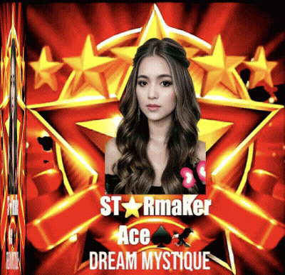 A Poster For Starmaker Ace Dream Mystique Features A Woman GIF
