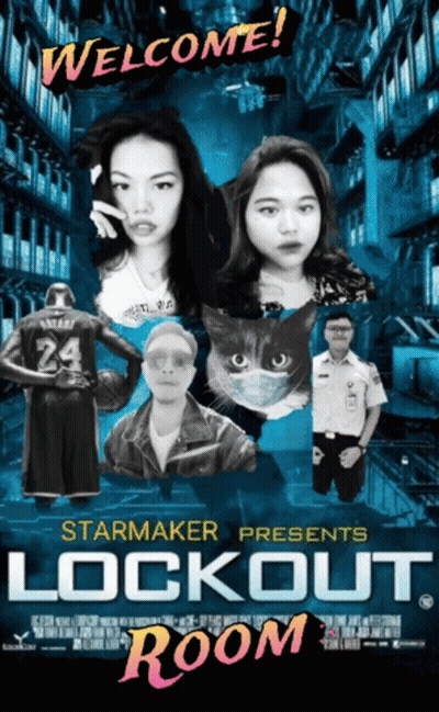A Poster For Starmaker Presents Lockout Room With A Collage Of People GIF