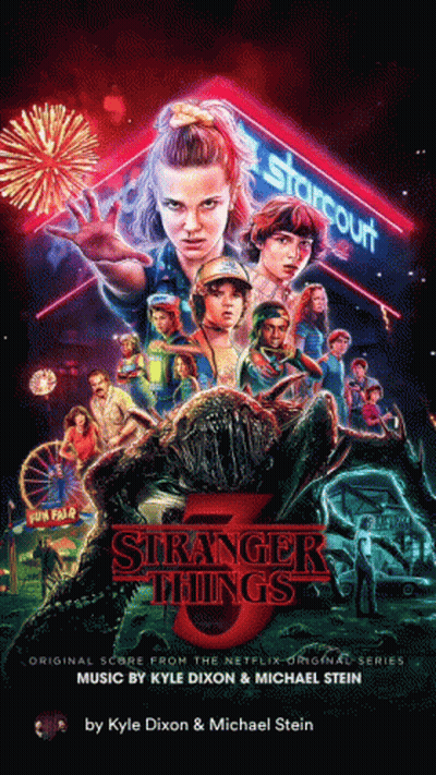 A Poster For Stranger Things 3 Shows A Carnival And Fireworks GIF