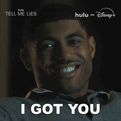 A Poster For Tell Me Lies Shows A Man Smiling And Saying I Got You GIF