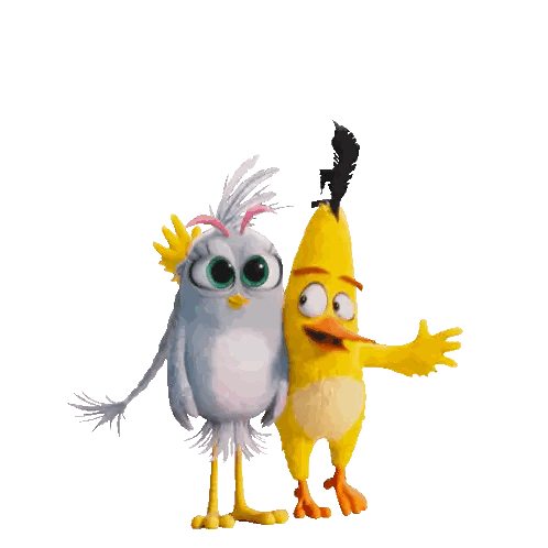 A Poster For The Angry Birds Movie Shows Two Birds Hugging And The Words Besties Above Them Sticker