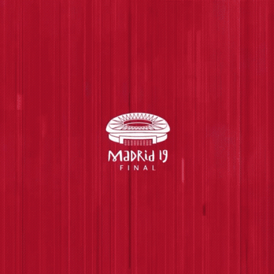 A Poster For The Champions League With Two Soccer Players GIF