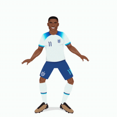 A Poster For The Fifa World Cup Qatar 2022 With A Picture Of A Soccer Player GIF