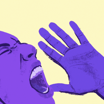 A Poster For The George Floyd Justice In Policing Act Shows A Man Screaming GIF