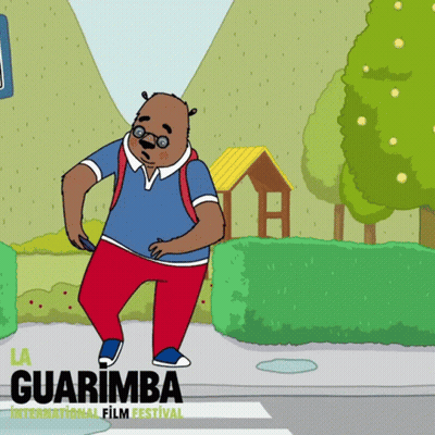 A Poster For The Guarimba International Film Festival Shows A Bear GIF
