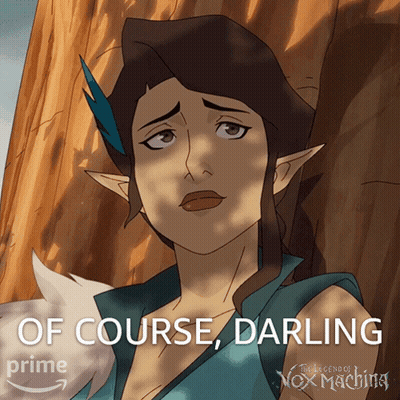 A Poster For The Legends Of Vox Machina Shows A Cartoon Character GIF