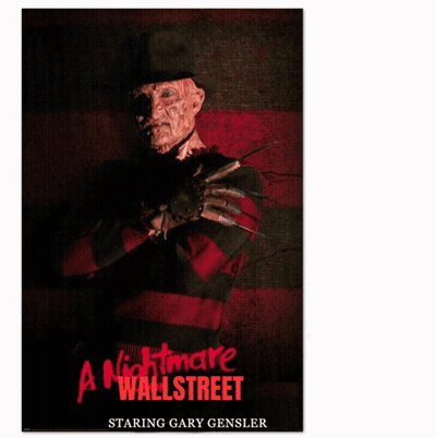 A Poster For The Movie A Nightmare On Wallstreet GIF