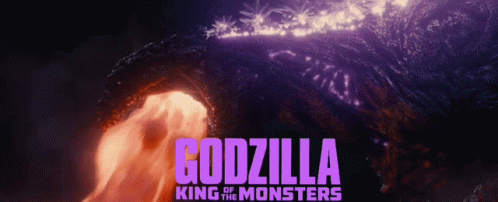 A Poster For The Movie Godzilla King Of Monsters GIF