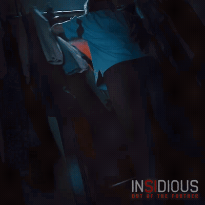 A Poster For The Movie Insidious Out Of The Further Shows A Man Reaching For A Door GIF