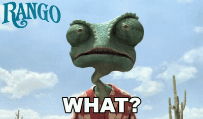 A Poster For The Movie Rango Shows A Lizard And The Words What GIF
