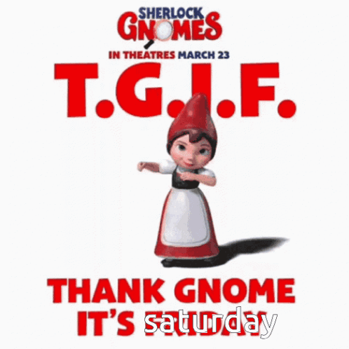 A Poster For The Movie Sherlock Gnomes Shows A Gnome Doing A Dab GIF