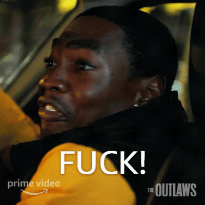 A Poster For The Outlaws Shows A Man Driving A Car GIF