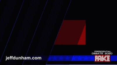 A Poster For The Presidential Debate 2020 With The Website Jeffdunham.com At The Bottom GIF