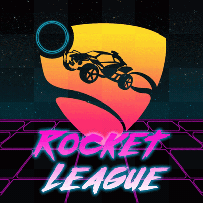 A Poster For The Rocket League With A Rocket In The Middle GIF