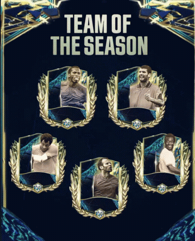 A Poster For The Team Of The Season With A Few Players GIF