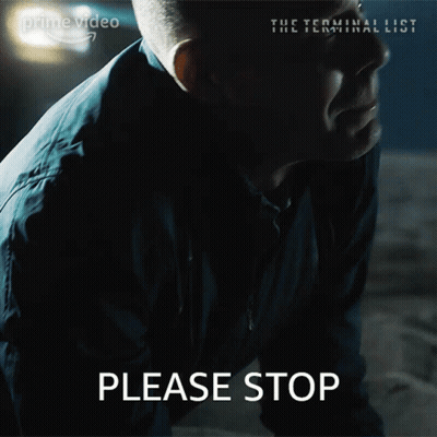 A Poster For The Terminal List Shows A Man Asking To Stop GIF