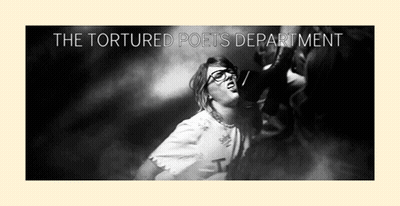A Poster For The Tortured Poets Department With A Woman Screaming GIF