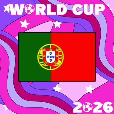 A Poster For The World Cup 2026 With A Flag In The Center GIF