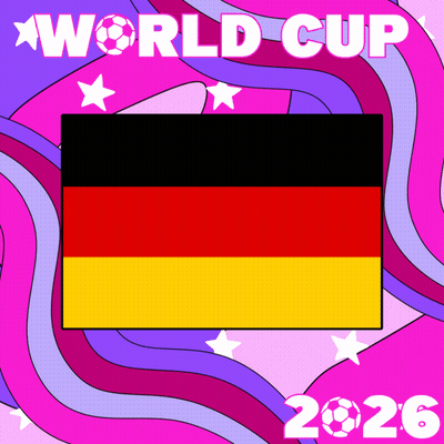 A Poster For The World Cup 2026 With A German Flag In The Center GIF
