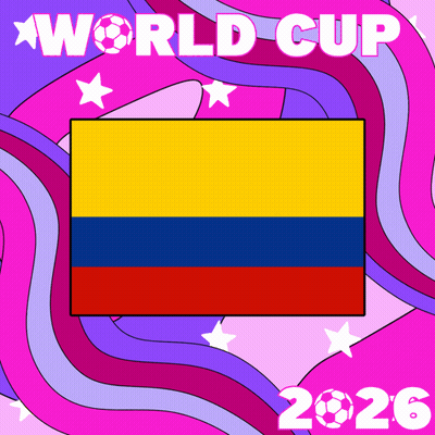 A Poster For The World Cup 2026 With A Soccer Ball On It GIF