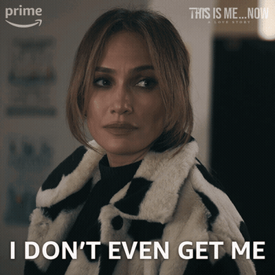 A Poster For This Is Me Now Shows A Woman In A Fur Coat GIF