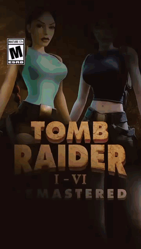 A Poster For Tomb Raider I-Vi Remastered Shows Two Women GIF