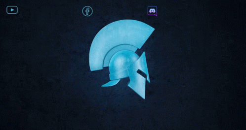 A Poster For Trojan Family Shows A Spartan Helmet On A Dark Background GIF