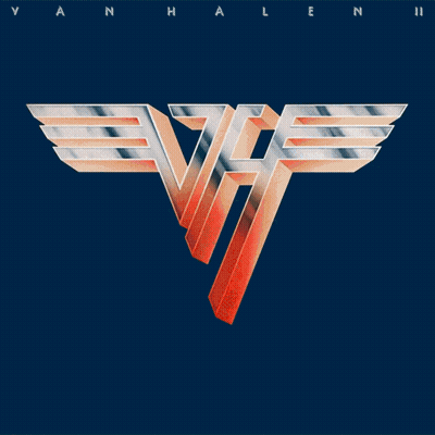 A Poster For Van Halen 'S Fair Warning Shows A Man Playing A Guitar GIF