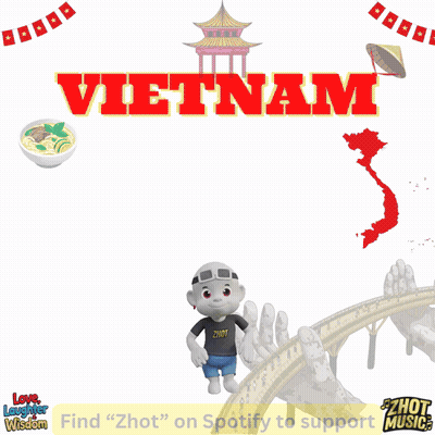 A Poster For Vietnam With A Soccer Ball In The Foreground GIF