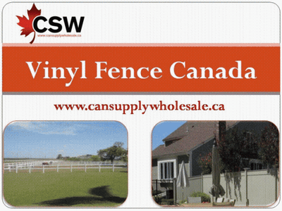 A Poster For Vinyl Fence Canada Shows A House And A Field GIF