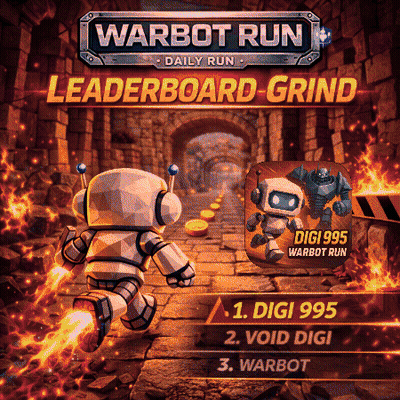 A Poster For Warbot Run Daily Run Shows A Robot Running GIF