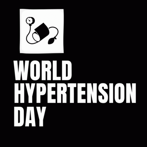 A Poster For World Hypertension Day With A Heart GIF