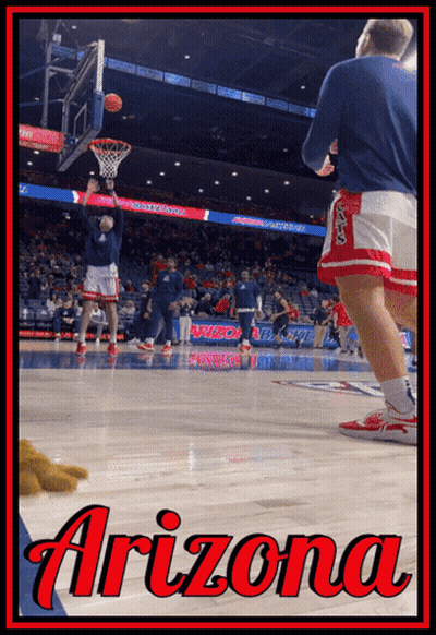 A Poster Of A Basketball Game With The Word Arizona On The Bottom GIF