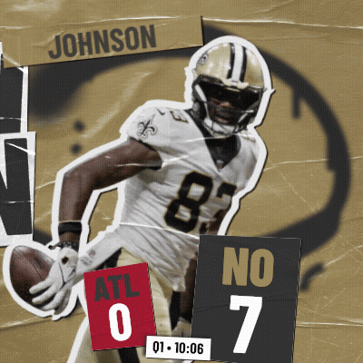 A Poster Of A Football Player Named Johnson Holding A Football GIF