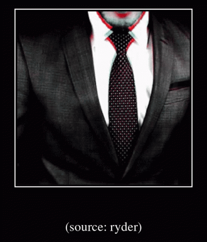 A Poster Of A Man In A Suit And Tie With The Words Source Ryder GIF